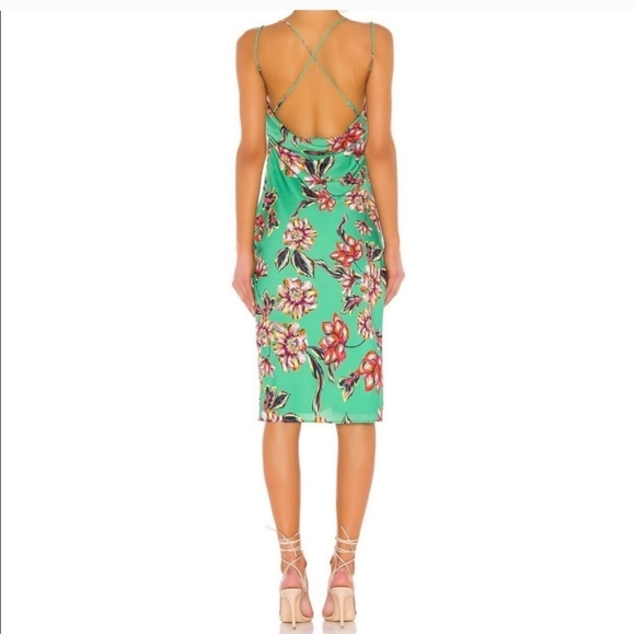 Revolve x Michael Costello Bentley Green Floral Size XS Dress - Picture 2 of 12